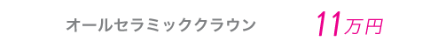 オールセラミッククラウン　10万円